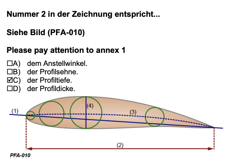 Frage aus dem ECQB-PPL Fragenkatalog